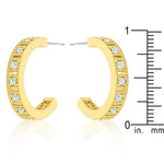 Roma Goldtone Finish Crystal Hoop Earrings
        	
		
        	
        	
		
        	
        	
		
        
        
        E01650G-C02
