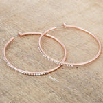 Large Rosegold Hoop Earrings with Crystals
        	
		
        	
        	
		
        
        
        E01660A-C02