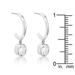 7mm Cz Rhodium Plated Drop Hooplet Earrings
        	
		
        	
        	
		
        
        
        E01957R-C01