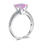 1.5 Ct Fancy Pink Created Diamond 925 Sterling Silver Wedding Ring Promise Anniversary XFR8246