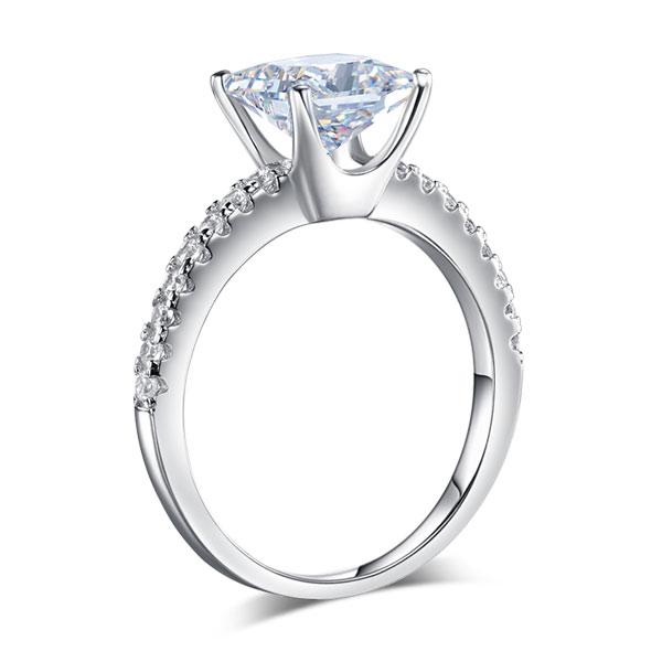 1.5 Ct Princess Cut Created Diamond 925 Sterling Silver Wedding Ring Engagement Promise Anniversary XFR8247