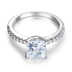 1.5 Ct Princess Cut Created Diamond 925 Sterling Silver Wedding Ring Engagement Promise Anniversary XFR8247
