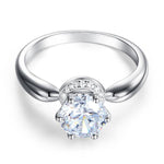 6 Claws Crown 925 Sterling Silver Wedding Promise Anniversary Ring 1.25 Ct Created Diamond Jewelry XFR8263