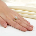 2 Ct Pear Cut Ring Sterling 925 Silver Yellow Gold Plated Wedding Promise Anniversary Engagement Jewelry XFR8329