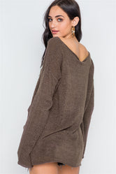 Coco Scoop Neck Long Sleeves Sweater