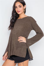Coco Scoop Neck Long Sleeves Sweater