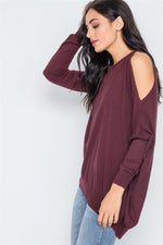 Bloody Cooper Asymmetrical Hem Seamed Sweater