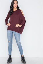 Bloody Cooper Asymmetrical Hem Seamed Sweater