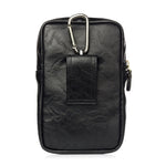 Black Premium Leather Men's Waist Bag