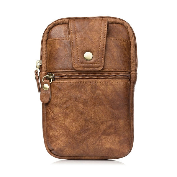 Brown Premium Leather Men's Waist Bag