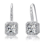 1.5 Carat Created Diamond 925 Sterling Silver Dangle Earrings XFE8047