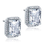 4 Carat Created Diamond Stud 925 Sterling Silver Earrings XFE8097