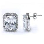 4 Carat Created Diamond Stud 925 Sterling Silver Earrings XFE8097