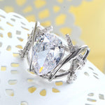 4 Carat Pear Cut Created Diamond 925 Sterling Silver Wedding Anniversary Ring XFR8018