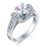 1.25 Carat Created Diamond Solid 925 Sterling Silver Wedding Engagement Ring XFR8037