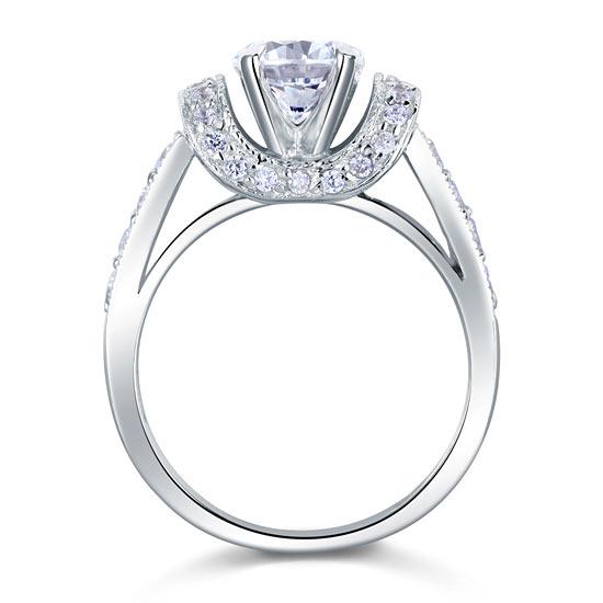 1.25 Carat Created Diamond Solid 925 Sterling Silver Wedding Engagement Ring XFR8037