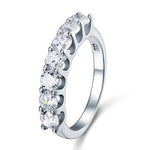 1.75 Carat Seven Stone Solid 925 Sterling Silver Wedding Ring Jewelry XFR8043