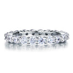 Solid 925 Sterling Silver Wedding Band Eternity Stacking Ring Jewelry Round Cut XFR8061