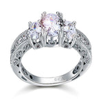 Vintage Style 2 Carat Created Diamond Solid 925 Sterling Silver Wedding Engagement Ring XFR8093