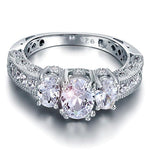 Vintage Style 2 Carat Created Diamond Solid 925 Sterling Silver Wedding Engagement Ring XFR8093