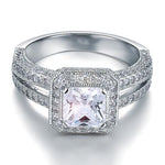 Vintage Style 1.5 Carat Created Diamond Solid 925 Sterling Silver Bridal Wedding Engagement Ring  XFR8111