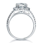 925 Sterling Silver Wedding Engagement Halo Ring 2 Carat Created Diamond XFR8199