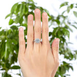 925 Sterling Silver Wedding Engagement Halo Ring 2 Carat Created Diamond XFR8199