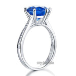 925 Sterling Silver Wedding Engagement Ring 3 Carat Blue Created Diamond Jewelry XFR8211