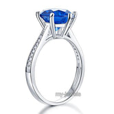 925 Sterling Silver Wedding Engagement Ring 3 Carat Blue Created Diamond Jewelry XFR8211