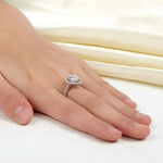 2 Ct Pear Cut Ring Sterling 925 Silver Wedding Promise Anniversary Engagement Jewelry XFR8221