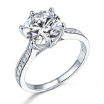 925 Sterling Silver Luxury Wedding Engagement Ring 3 Carat Created Diamond Jewelry XFR8228